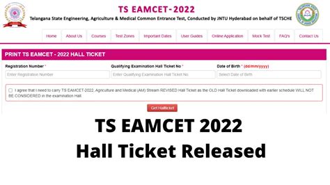 eamcet hall ticket 2022